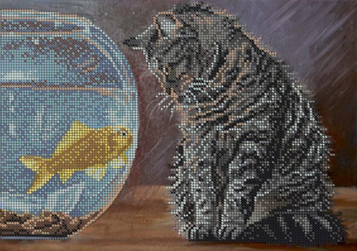 Кот и золотая рыбка А4-К-019