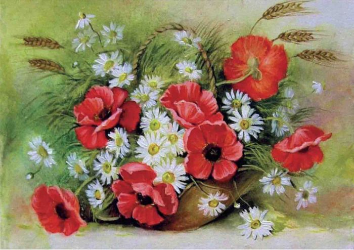 Маки та ромашки А4-Л-015