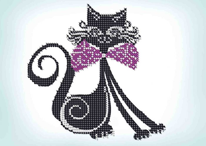 Чорна кішка А5-Д-227