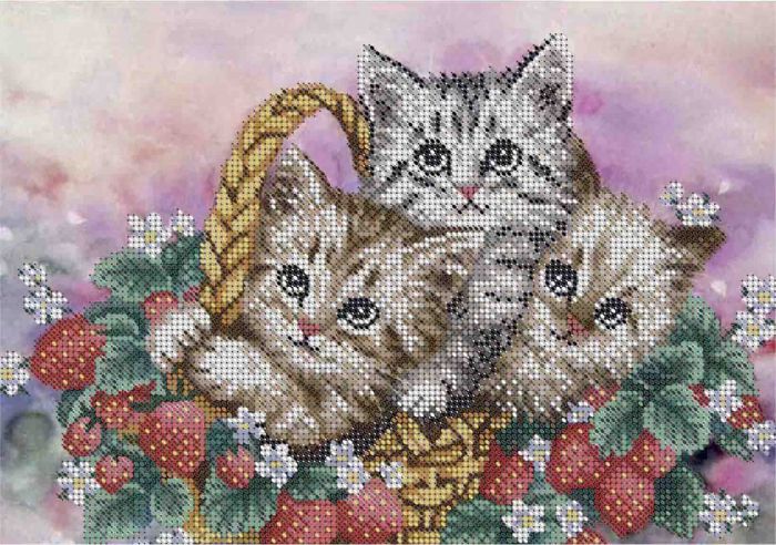 Кошенята у кошику А4-К-694