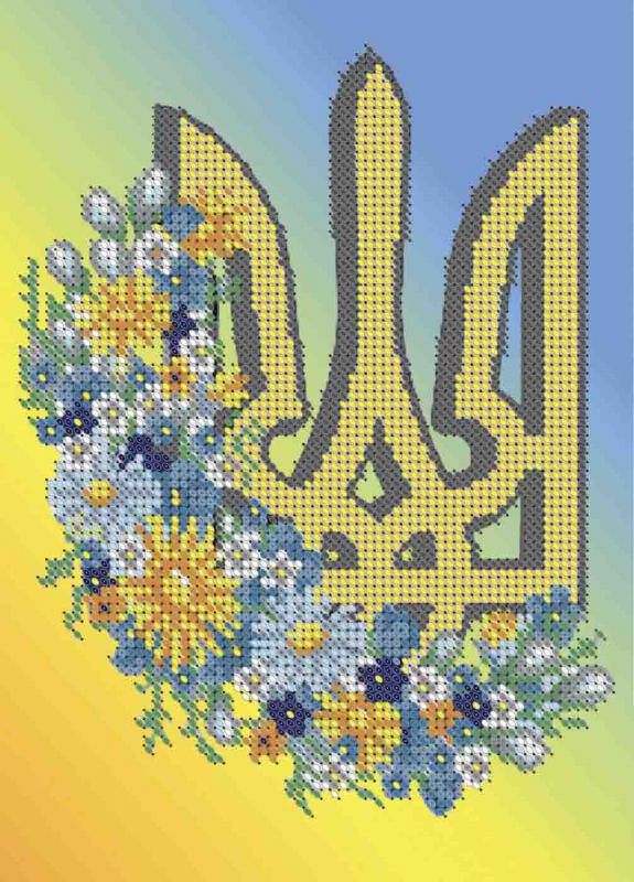 Герб України із квітами А5-Д-558